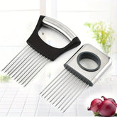 Onion Slicer Holder, Onion Holder For Slicing, 304 Stainless Steel Onion Slicer Cutter, Lemon Holder Slicer, Creative Onion Slicer Holder, Onion Slicer Cutter For Steak Tendons, Household Gadget, Kitc - Show Gadgets